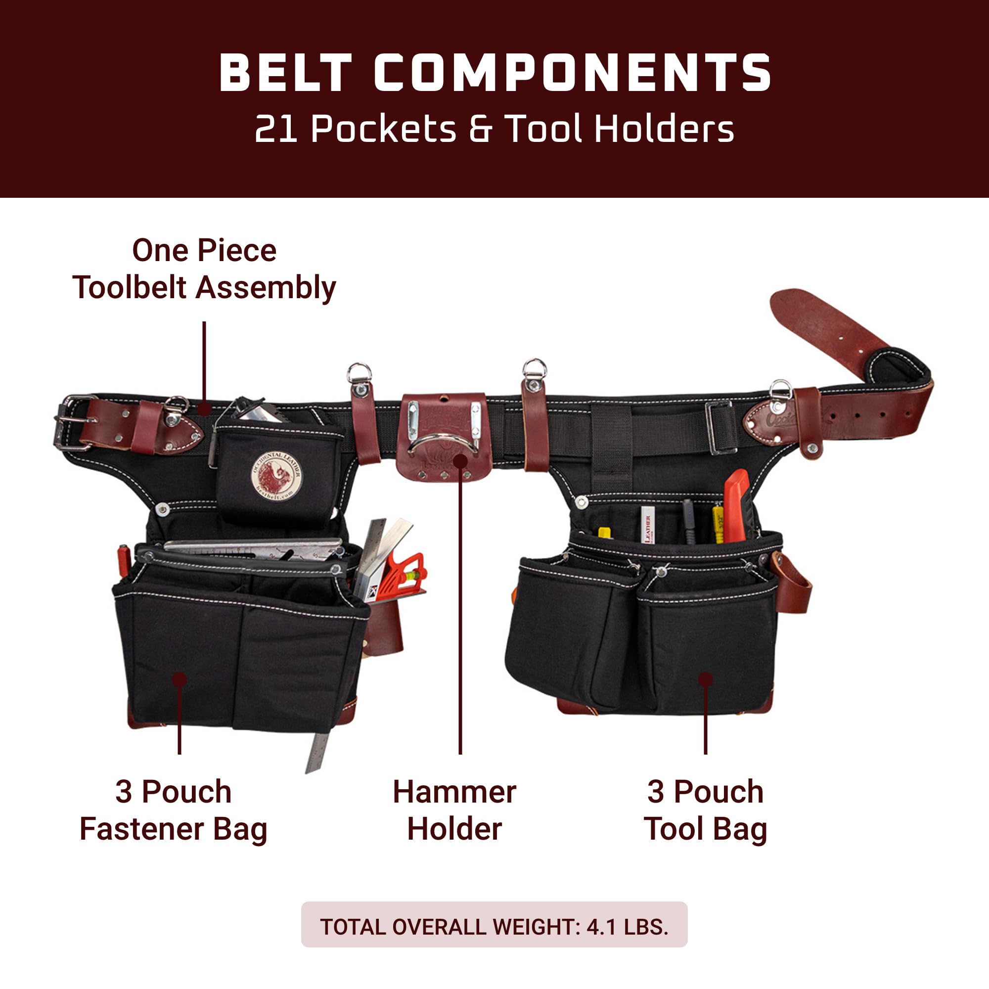 Occidental Leather Adjust-to-Fit OxyLight Framer - 21 Pockets